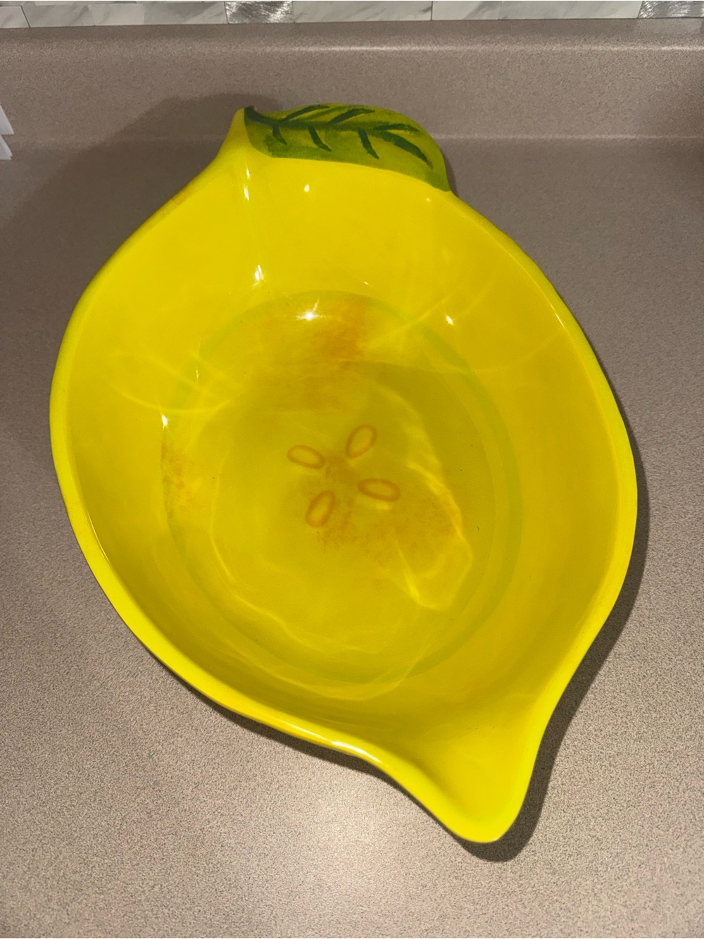 NWT, C&C California, lemon shaped bowl decor